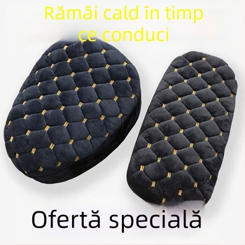 Husă pentru scaunul unui vehicul electric, captușeală de iarnă cu fleece, material din bumbac, umplutură din bumbac, potrivire universală