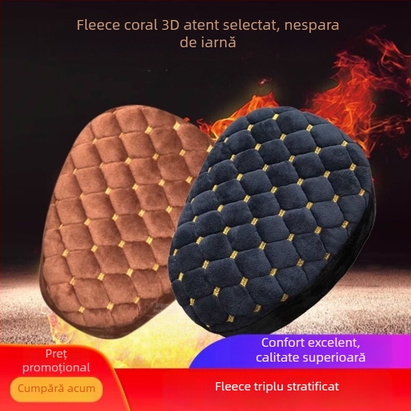 Husă pentru scaunul unui vehicul electric, captușeală de iarnă cu fleece, material din bumbac, umplutură din bumbac, potrivire universală