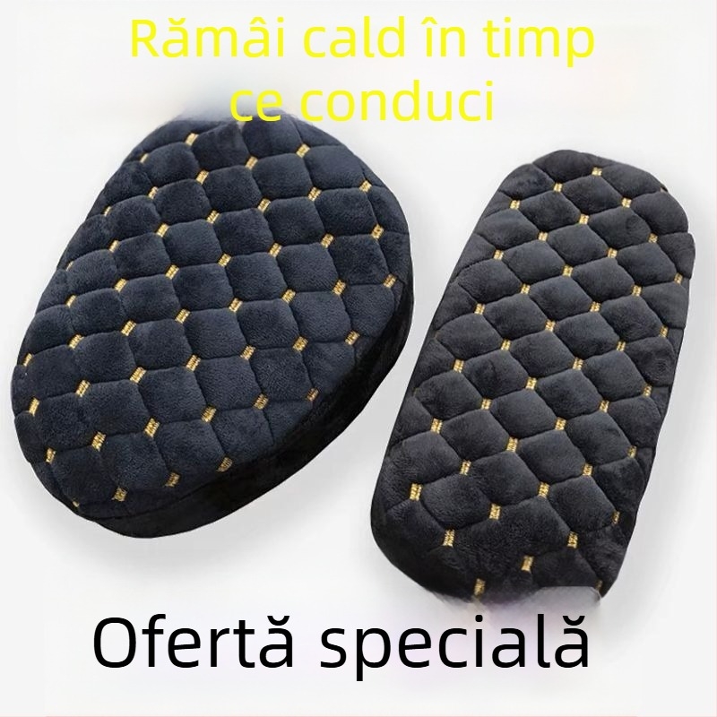 Husă pentru scaunul unui vehicul electric, captușeală de iarnă cu fleece, material din bumbac, umplutură din bumbac, potrivire universală