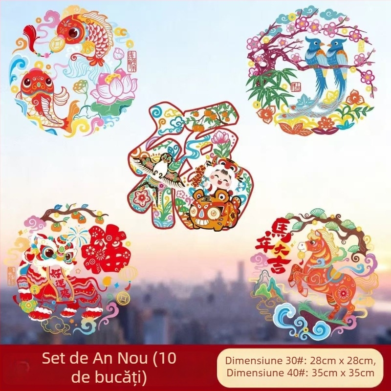 Decorațiune de fereastră cu cuplet; Material: OPP; Categorie: Couplet; Tip cuplet: Happy couplet; Brand: Jiuzhou red; Decor interior suspendat