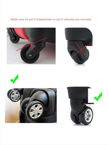 Mijiya capac de protecție din silicon pentru rotile bagajului, rezistent la uzură, universal