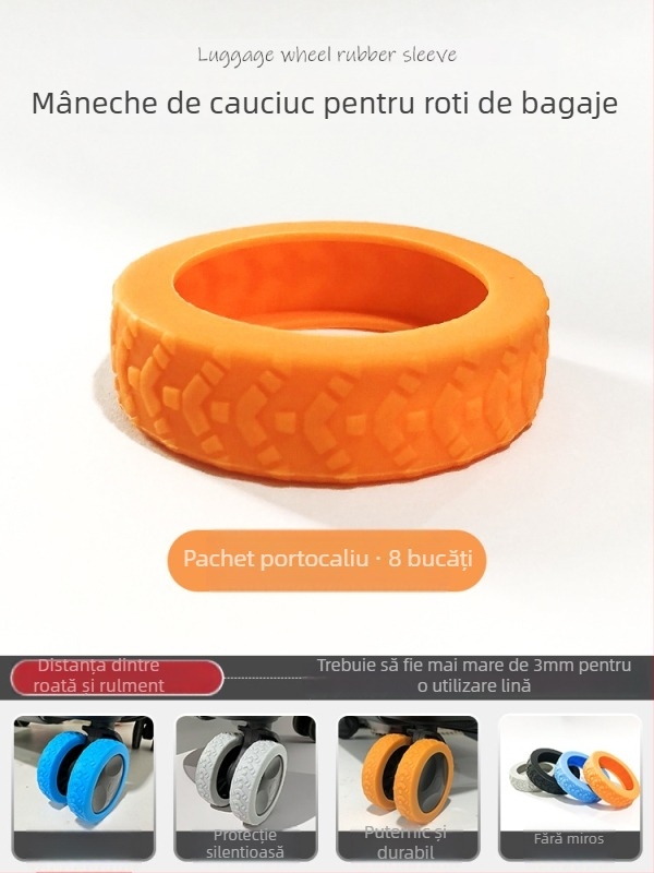 Mijiya capac de protecție din silicon pentru rotile bagajului, rezistent la uzură, universal