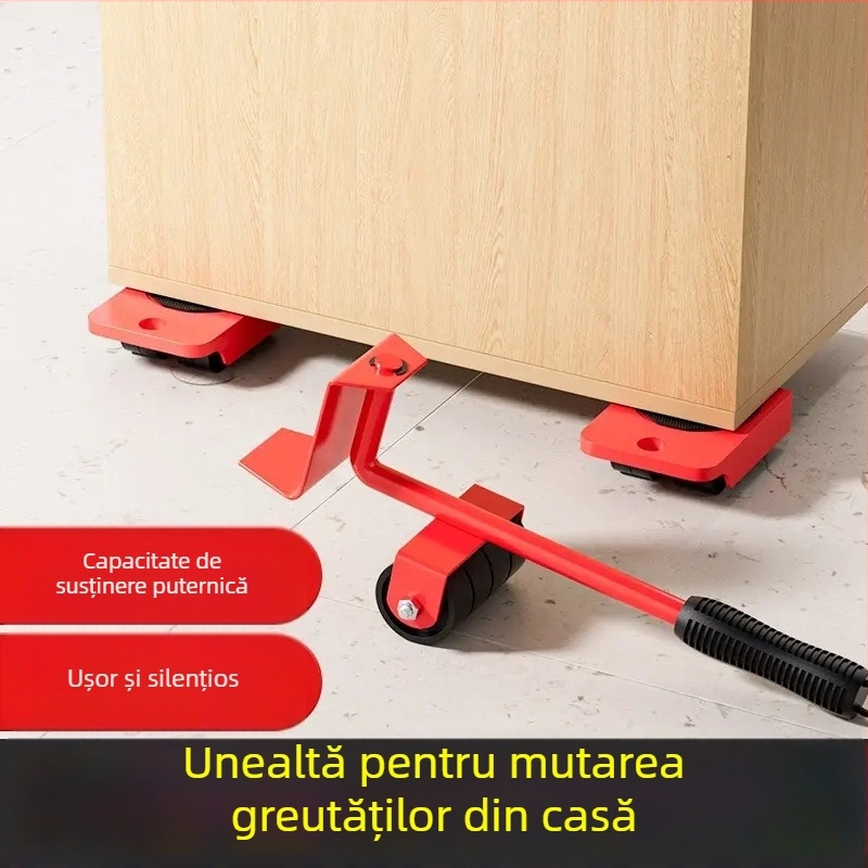Unealtă de mutat mobilier cu roți universale, pentru mobilier și obiecte grele, material carbură, pachet de 20, economisește efort