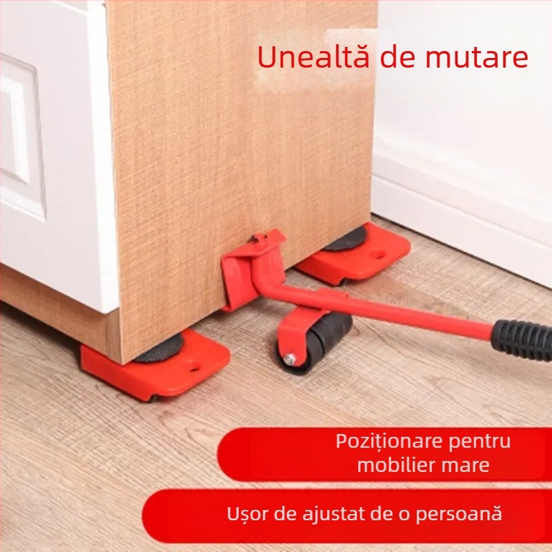 Unealtă de mutat mobilier cu roți universale, pentru mobilier și obiecte grele, material carbură, pachet de 20, economisește efort