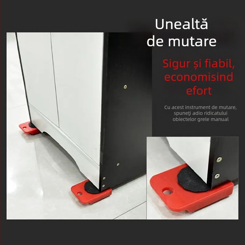 Unealtă de mutat mobilier cu roți universale, pentru mobilier și obiecte grele, material carbură, pachet de 20, economisește efort
