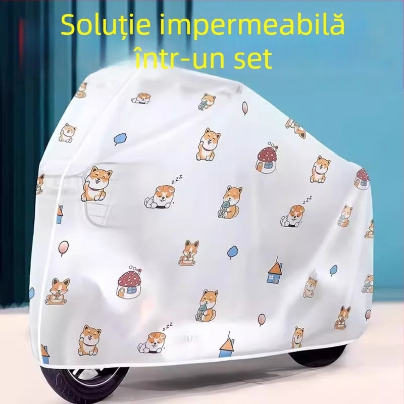 Acoperire pentru vehicule electrice - protecție la ploaie și soare, impermeabilă, stil simplu