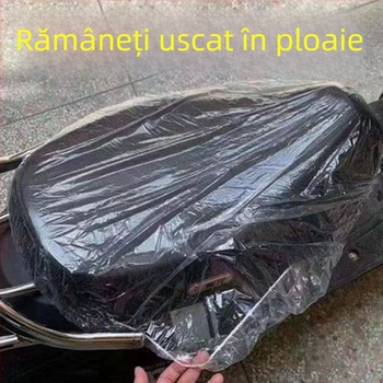 Protecție universală a șezutului pentru vehicule electrice – husă de șezut din plastic transparent, impermeabilă și rezistentă la praf, stil simplu