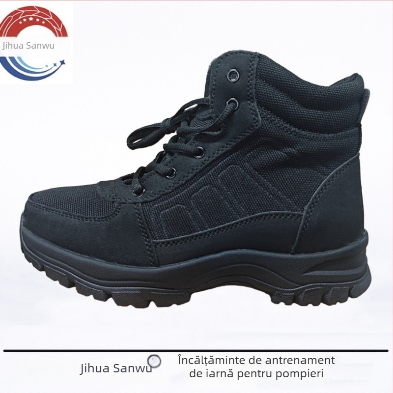 Ghete de iarnă pentru antrenament de pompieri - bocanci înalți din catifea pentru zăpadă, unisex, cod Fhx-17, material Nylon, brand Jihua 3535