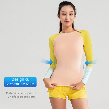 Rash guard UV pentru scufundări, femei, Naeker, material din fibre chimice, model solid