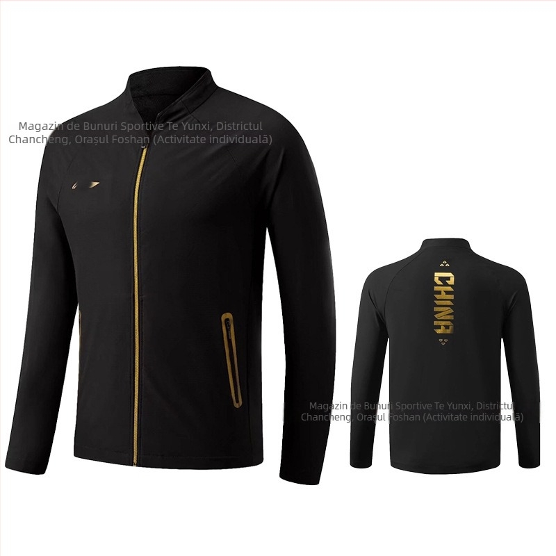 Geacă de tenis de masă, unisex, pentru adulți și copii, iarnă-primăvară-toamnă, poliester 95–100% (căptușeală poliester 95–100%)