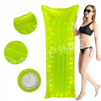 Public Industry hamac gonflabil pentru apă din PVC ecologic, cu LED-uri, pliabil