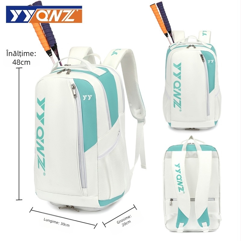 Rucsac badminton și tenis - Pânză din piele, Material impermeabil, Logo tipărit, Brand: Yyqwz / Eucalyptus King, Pentru adulți