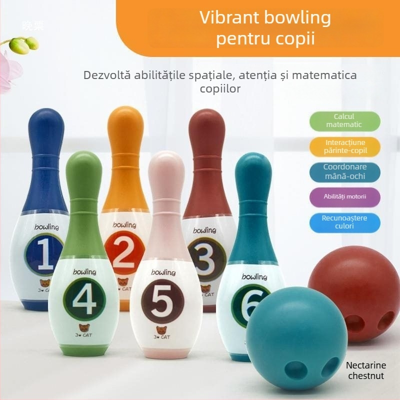 Set de bowling de interior pentru copii și familie — Bowling accessories, Board supplies, Brand: Other
