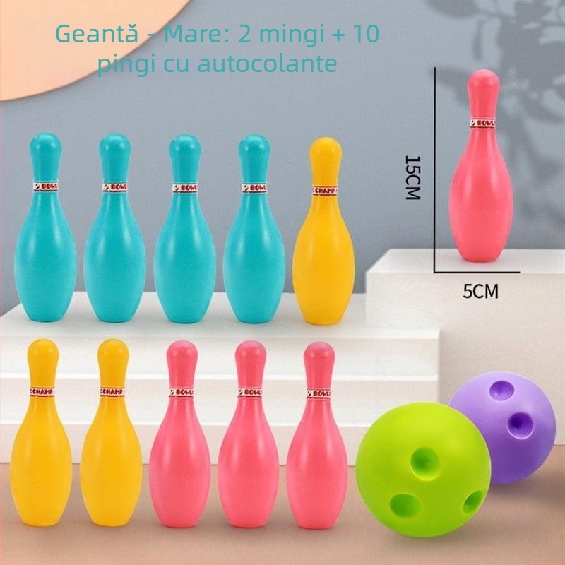 Set de bowling de interior pentru copii și familie — Bowling accessories, Board supplies, Brand: Other