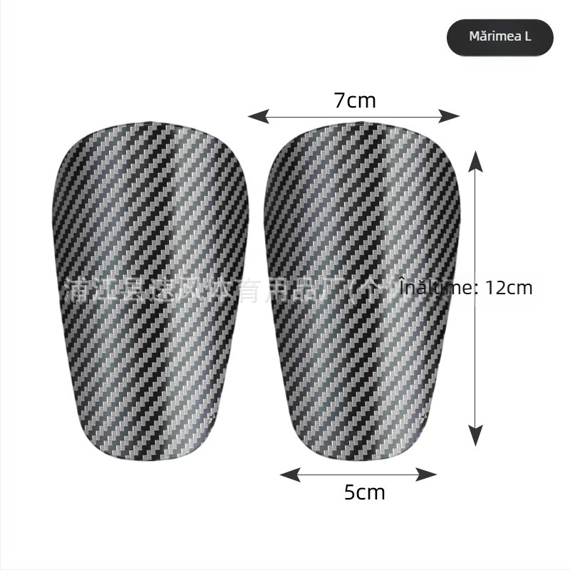 Protecții tibie cu model fibră de carbon, din plastic, HTB46, Naili, pentru fotbal