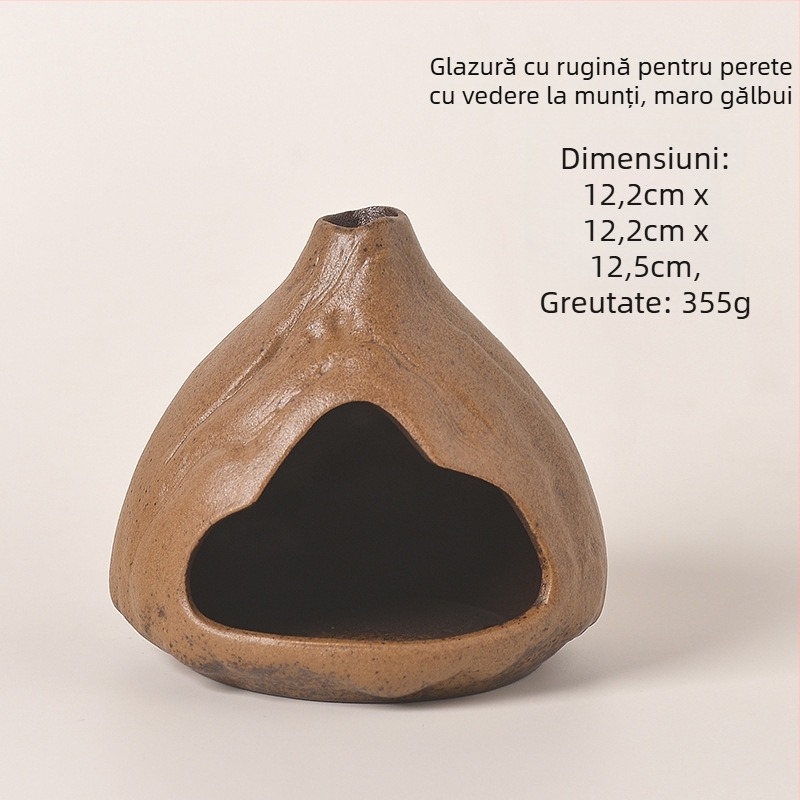 Incensier ceramic pentru ceremonia ceaiului – stil retro (lansare iarna 2025; material ceramic; greutate 400 g; ambalaj: cutie din carton; logo imprimat)