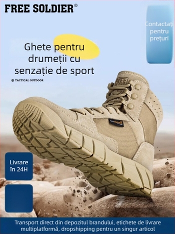 Pantofi de drumeție Free Soldier pentru bărbați, toamnă-iarna, poliester