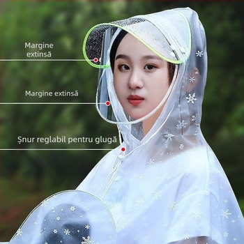 Poncho pentru motocicletă și vehicul electric, țesătură PVC, grosime normală, pentru 1 adult