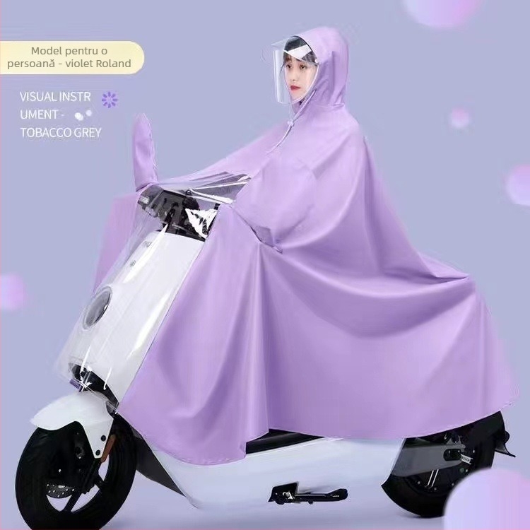 Poncho pentru motocicletă și vehicul electric, țesătură PVC, grosime normală, pentru 1 adult