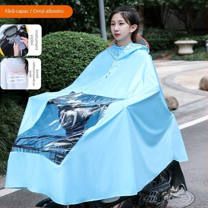 Poncho pentru motocicletă și vehicul electric, țesătură PVC, grosime normală, pentru 1 adult