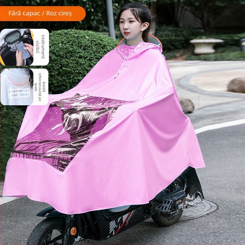 Poncho pentru motocicletă și vehicul electric, țesătură PVC, grosime normală, pentru 1 adult