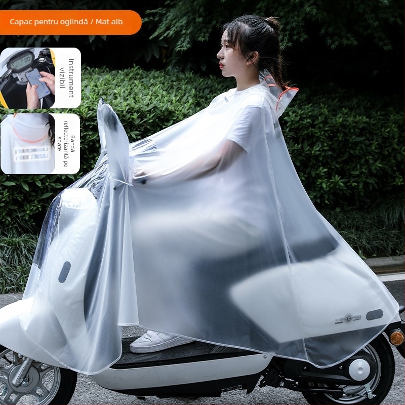 Poncho pentru motocicletă și vehicul electric, țesătură PVC, grosime normală, pentru 1 adult