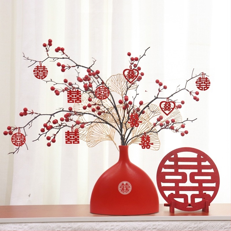 Ornament decorativ de nuntă, ceramică, ambalaj carton, marcă Qiyang, categorie Alte accesorii de nuntă, utilizare: Nuntă