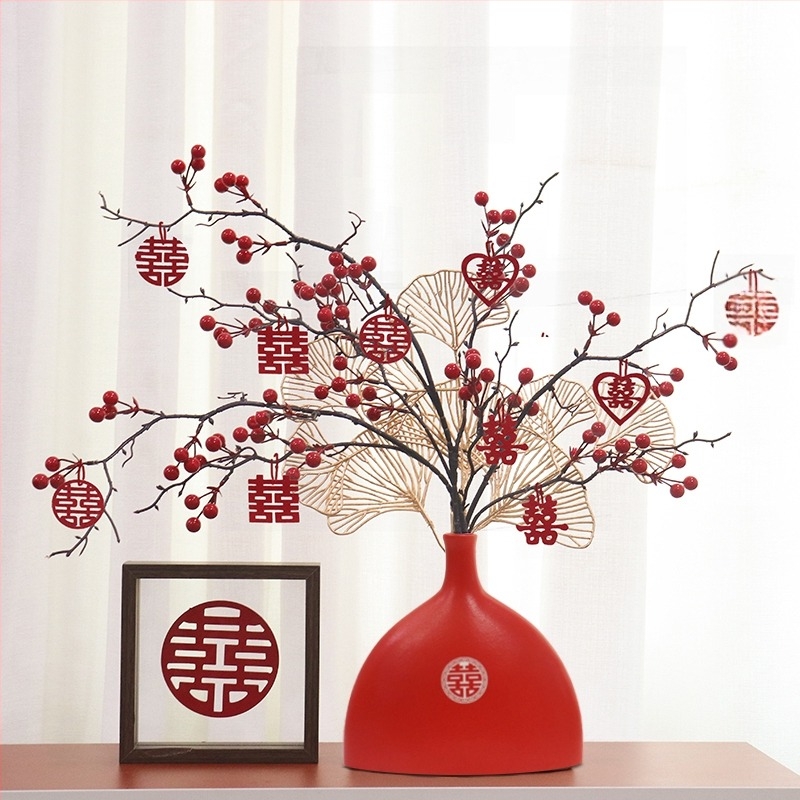 Ornament decorativ de nuntă, ceramică, ambalaj carton, marcă Qiyang, categorie Alte accesorii de nuntă, utilizare: Nuntă