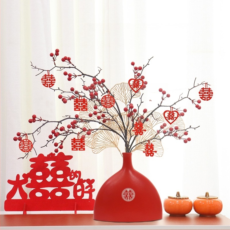 Ornament decorativ de nuntă, ceramică, ambalaj carton, marcă Qiyang, categorie Alte accesorii de nuntă, utilizare: Nuntă