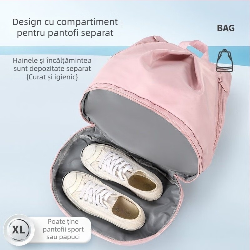 Rucsac de fitness cu separare uscat-umed, impermeabil, capacitate mare, din Oxford