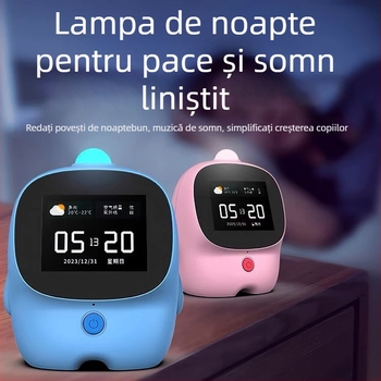 Ceas de alarmă inteligent cu ecran tactil și control vocal pentru elevi — afișaj LED, alarmă, cronograf, numărătoare înapoi, reîncărcabil.