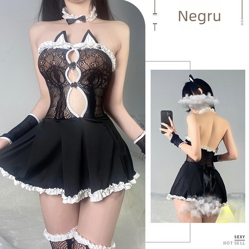 Set sexy de lenjerie pentru menajeră, cosplay, poliester, 95-100% poliester, brand Shuo Yao, model 8058