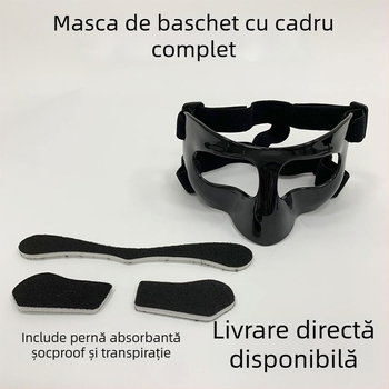 Mască de protecție facială pentru baschet, policarbonat, model universal, personalizare disponibilă, imprimare logo