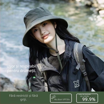 Șapcă unisex de drumeție montană, protecție UV, poliester, imprimeu cu flori rupte