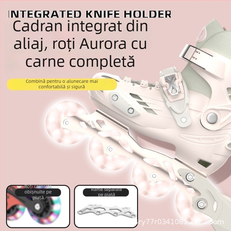 SWAY T9 Patine cu Role pentru copii, antrenament, cadru din aliaj de aluminiu integrat, partea superioară PP