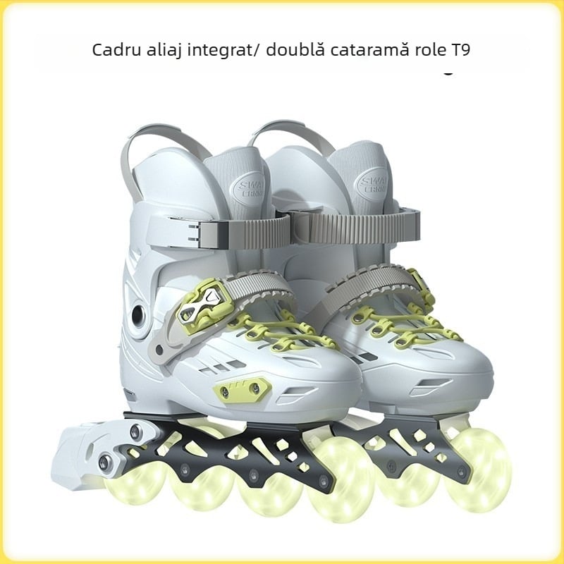 SWAY T9 Patine cu Role pentru copii, antrenament, cadru din aliaj de aluminiu integrat, partea superioară PP