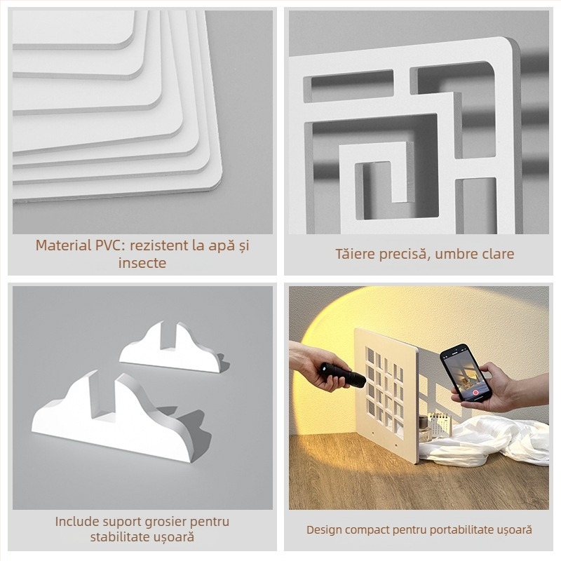 Placă de iluminare și umbre – recuzită pentru fotografierea produselor, natură statică în interior, proiecție