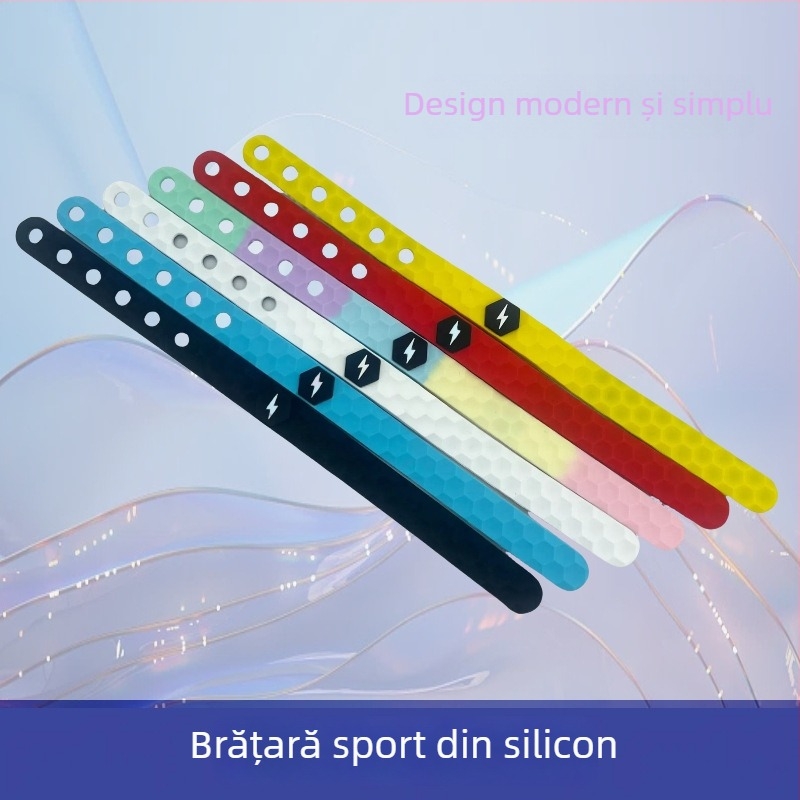Brățară din silicon cu echilibru energetic – Unisex, pentru alergare și ciclism, stil exerciții și recreere, stil japonez