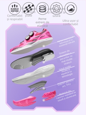 Pantofi unisex de badminton cu închidere cu cataramă, exterior din plasă respirabil, ușori, cu absorbție a șocurilor, talpă din cauciuc, talpă joasă