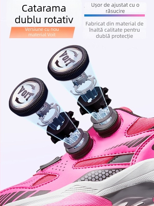Pantofi unisex de badminton cu închidere cu cataramă, exterior din plasă respirabil, ușori, cu absorbție a șocurilor, talpă din cauciuc, talpă joasă