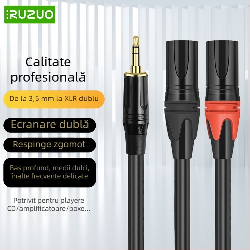 YYTCG cablu audio 3.5 mm la XLR dual cu înveliș PVC pentru echipamente audio și video