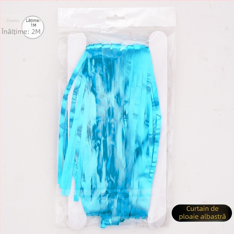 Accesorii de decor pentru scenă: Rain Silk Curtain cu ciucuri pentru fundal de petrecere și nuntă; material panglică; potrivit pentru petreceri sau concerte; cadou disponibil