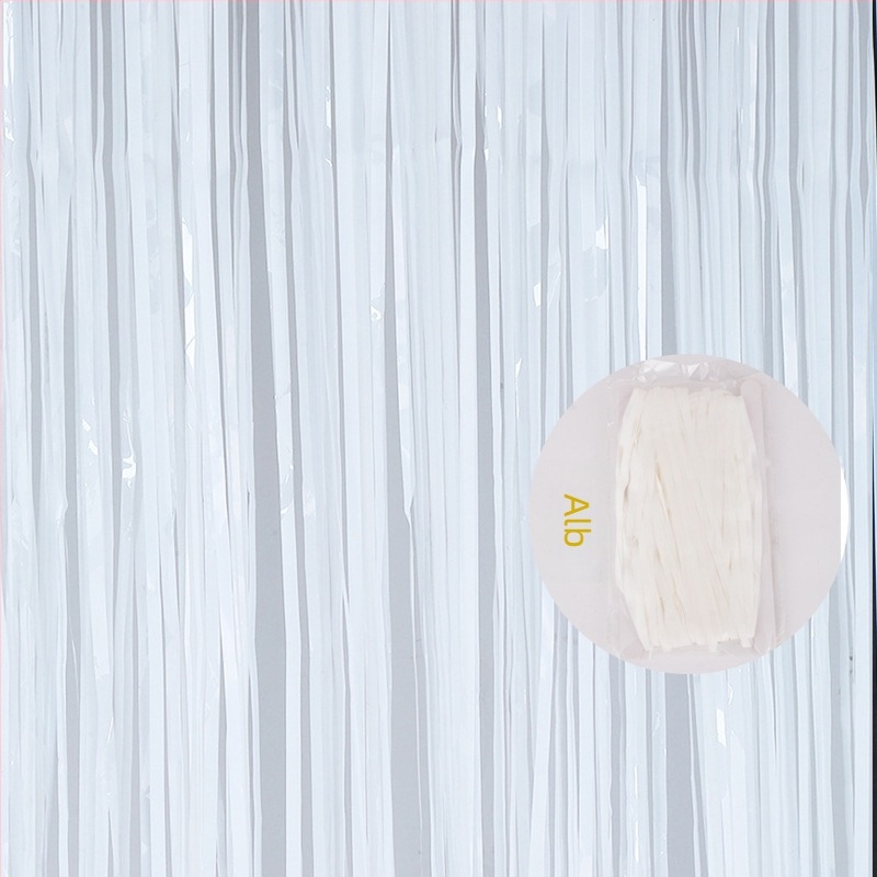 Accesorii de decor pentru scenă: Rain Silk Curtain cu ciucuri pentru fundal de petrecere și nuntă; material panglică; potrivit pentru petreceri sau concerte; cadou disponibil