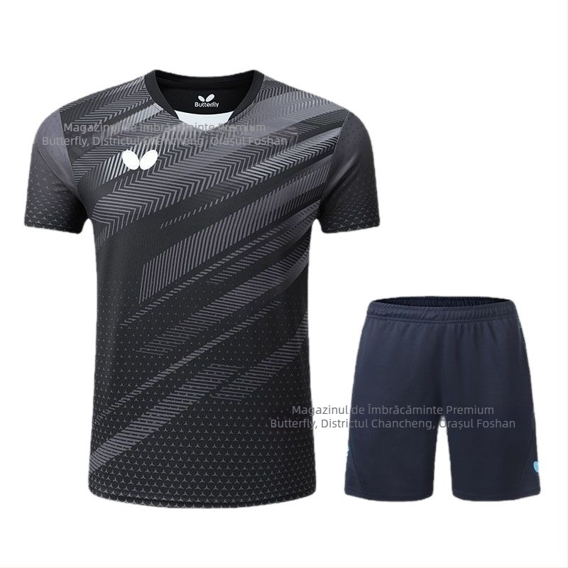 Îmbrăcăminte de tenis de masă, uscare rapidă, unisex, 100% poliester, pentru adulți și copii