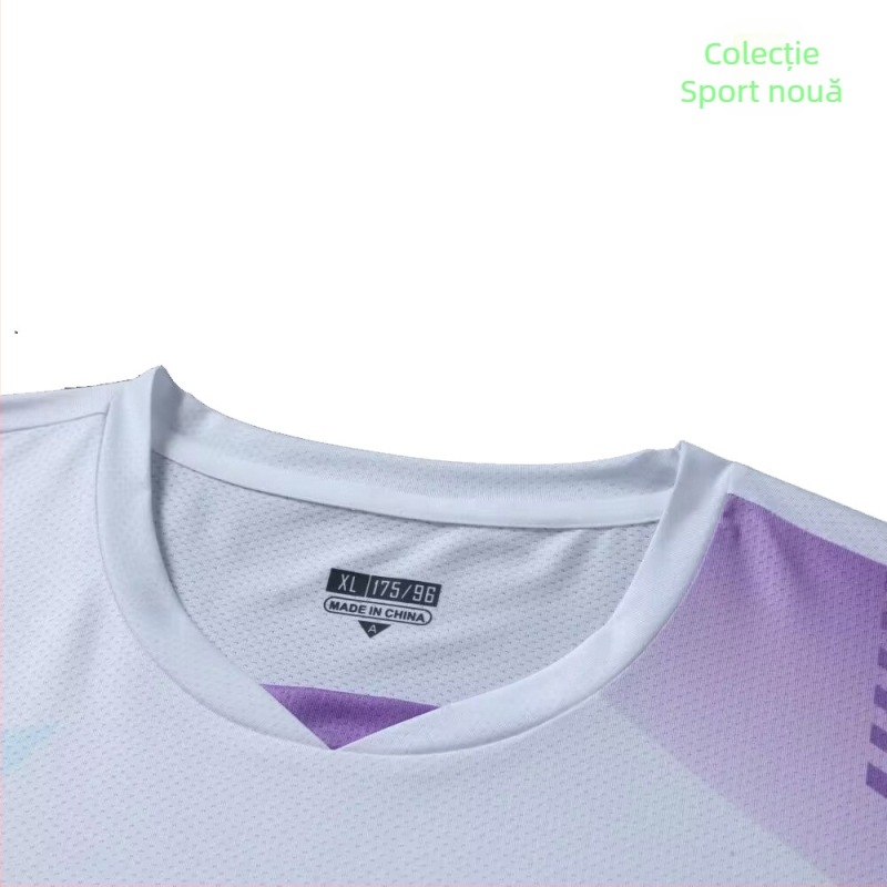 Top de antrenament unisex, uscat rapid, pentru badminton și tenis de masă – țesătură poliester, respirabil, anti-alunecare, protecție solară