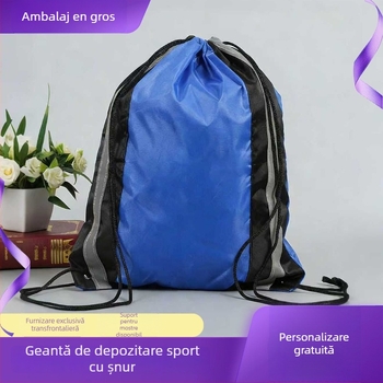 Sac de depozitare pentru pantofi cu șnur – material personalizabil; imprimare siglă disponibilă prin transfer termic sau serigrafie.