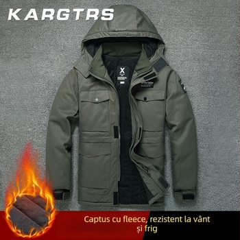 Palton de iarnă pentru lucru, 95% bumbac, căptușeală groasă, rezistent la foc, pentru atelier de sudură