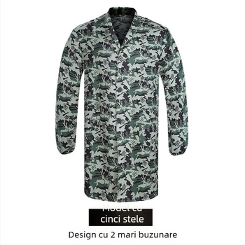 Palton de lucru camuflat pentru primăvară–toamnă, mâneci lungi, bumbac cu căptușeală din poliester, protecție împotriva murdăriei pentru logistică