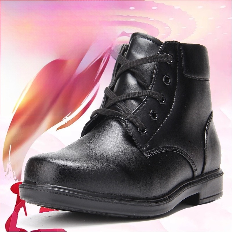 Ghete înalte din piele pentru iarnă, cu izolație din lână, încălțăminte outdoor tactică, antiderapante pentru bărbați adulți