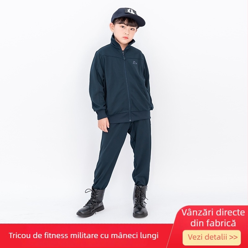 Set de antrenament pentru copii din amestec de bumbac – toamnă, unisex, pentru alergare și activități sportive